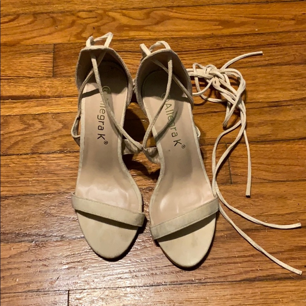 Allegra K wrap around heels